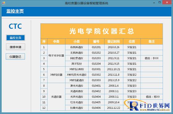 高校贵重仪器设备智能管理系统
