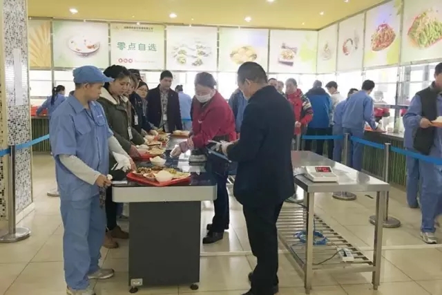 成都厂食堂引进bfrdmc自助结算餐台